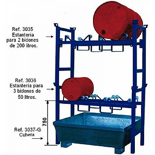 Stojak pod 2 beczki 200 L, obciążenie 800 kg