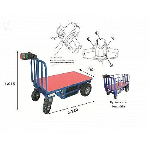 Wózek platformowy 400 kg - 0