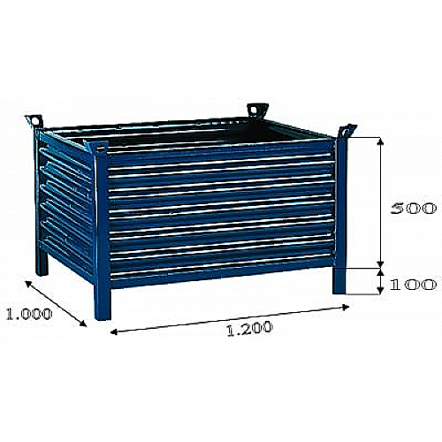 Skrzyniopaleta metalowa 1.200x1.000x500, obciążenie 2000 kg - 0