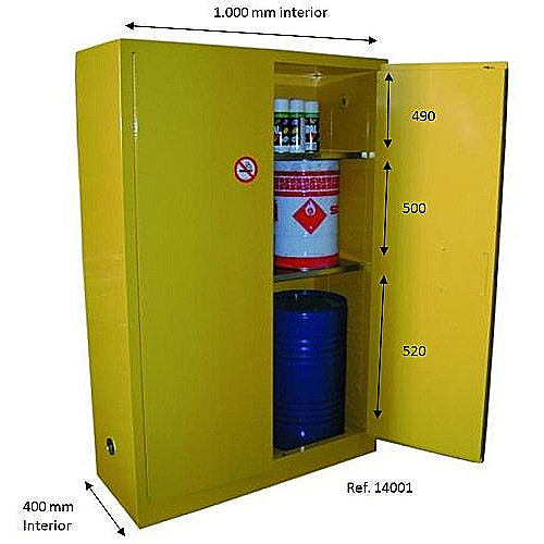Szafa do przechowywania substancji niebezpiecznych 1.080 x 460 x 1.650